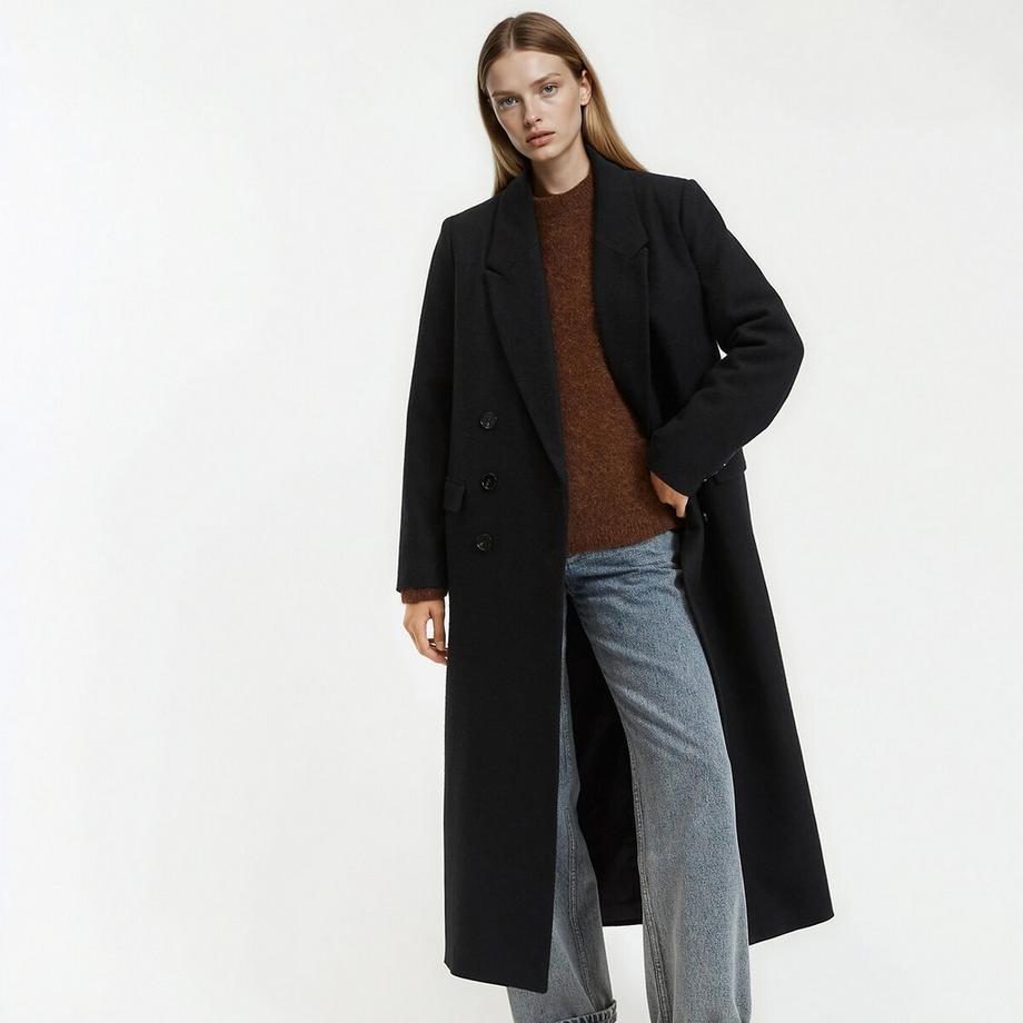 La Redoute Collections Manteau Maxi Long Fermeture Boutonnée  