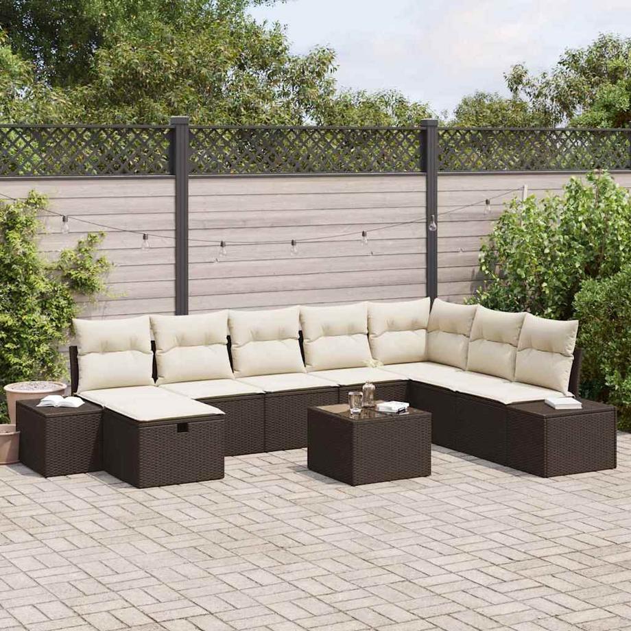 VidaXL Gartensofa-set poly-rattan  