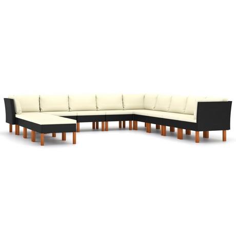 VidaXL Garten-sofa-set poly-rattan  