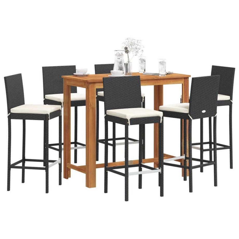 VidaXL set da bar per giardino Polirattan  