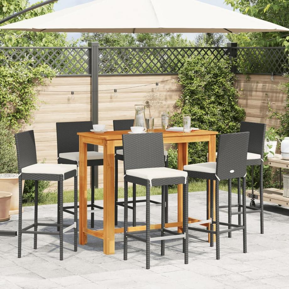 VidaXL set da bar per giardino Polirattan  