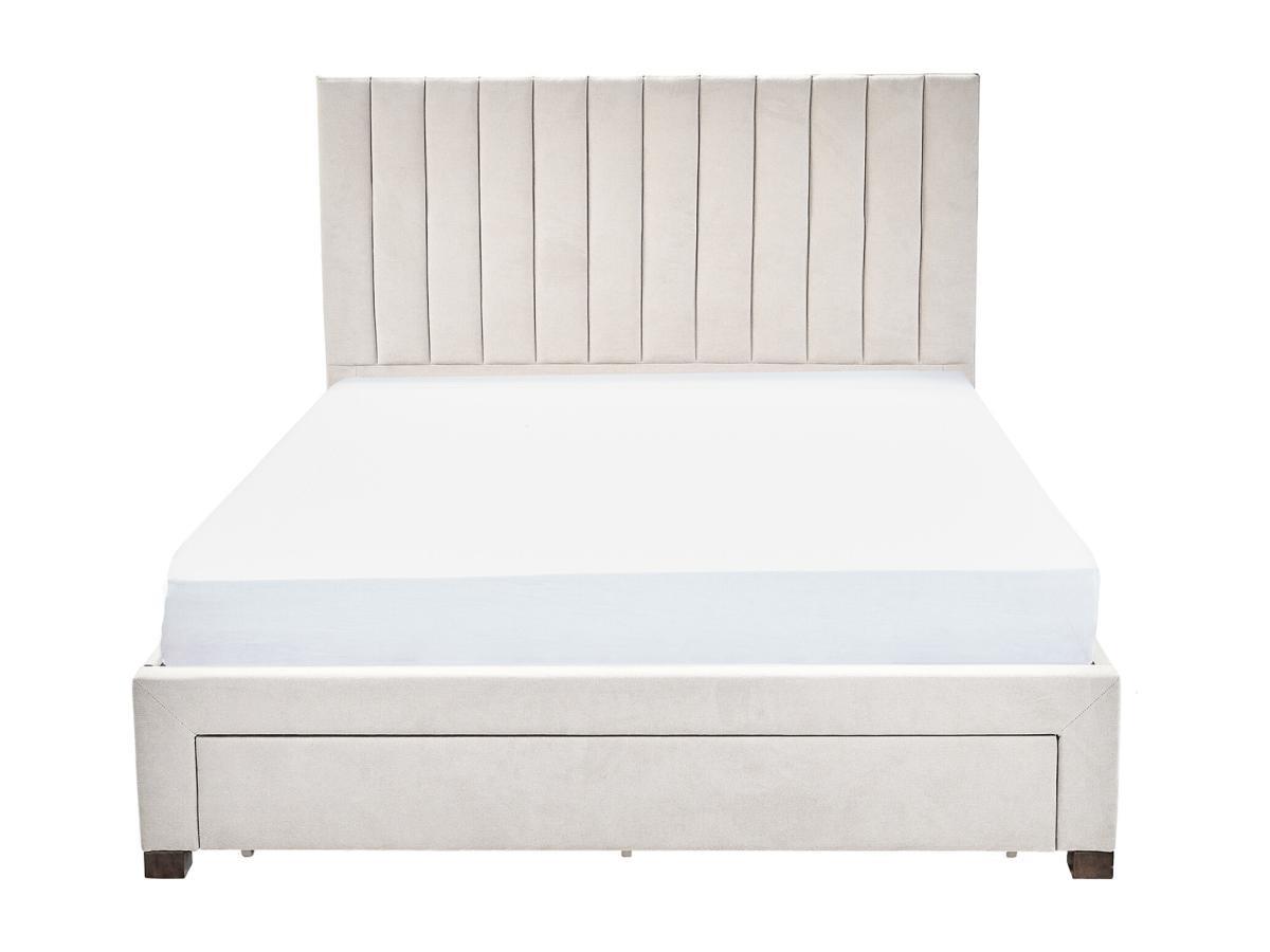 Vente-unique Bett mit 3 Schubladen + Matratze - 160 x 200 cm - Stoff - Beige - LIAKO  