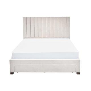 Vente-unique Bett mit 3 Schubladen + Matratze - 160 x 200 cm - Stoff - Beige - LIAKO  