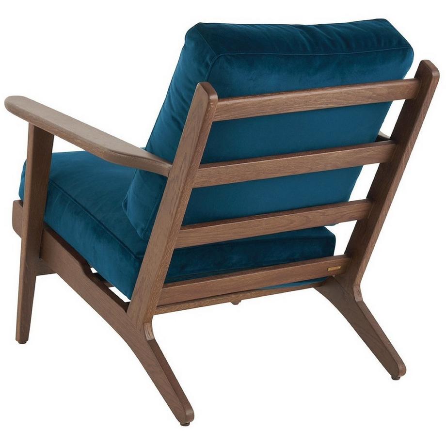 Blanc d'Ivoire Sessel Jules abziehbar Samt dunkelblau  