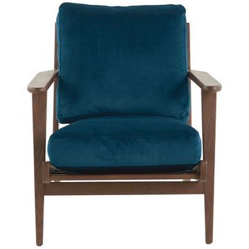 Sessel Jules abziehbar Samt dunkelblau