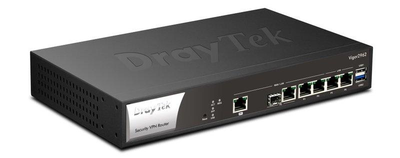 DrayTek  VIGOR 2962 ROUTER CABLATO 2.5 GIGABIT ETHERNET NERO, BIANCO 