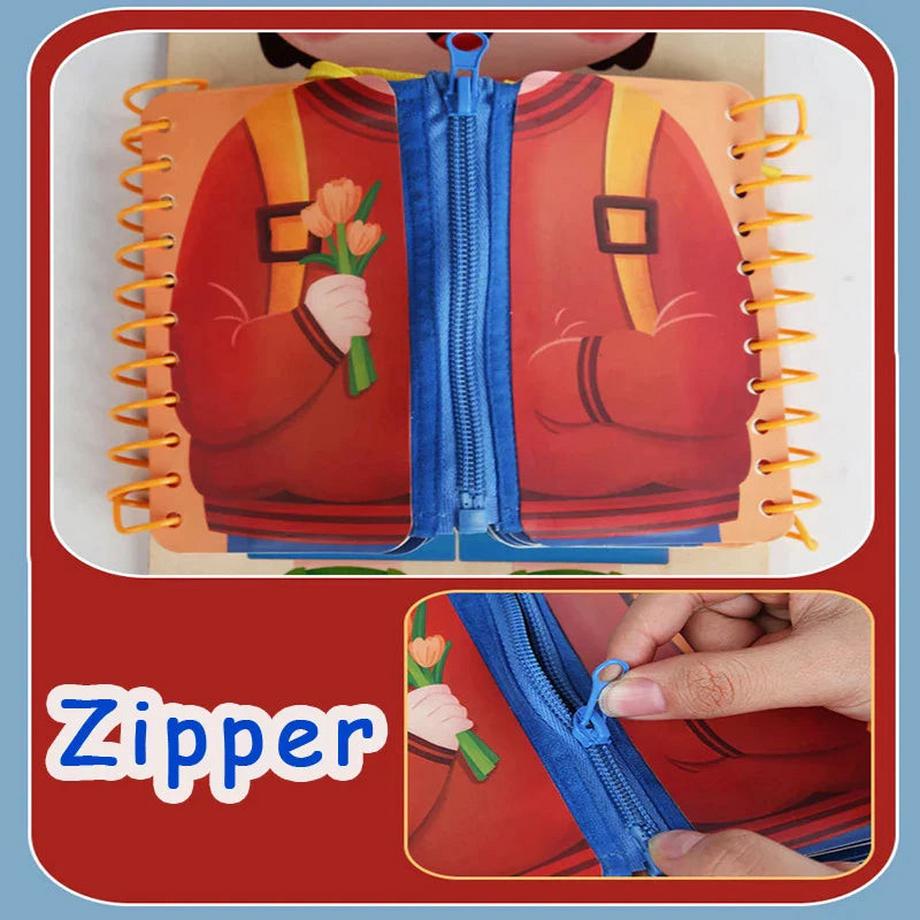 Activity-board  Kids Busy Book Toys Fine Motor Skills Training Button Zipper Early Education Games Toddlers Quiet Books Sensory Toys 