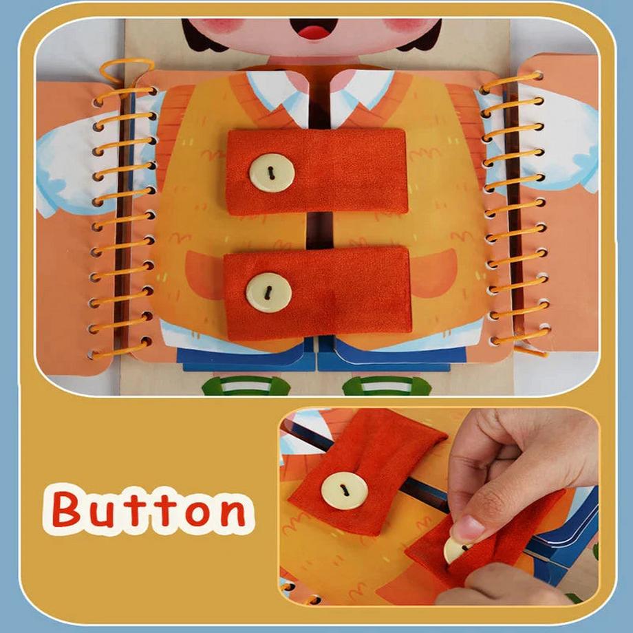 Activity-board  Kids Busy Book Toys Fine Motor Skills Training Button Zipper Early Education Games Toddlers Quiet Books Sensory Toys 