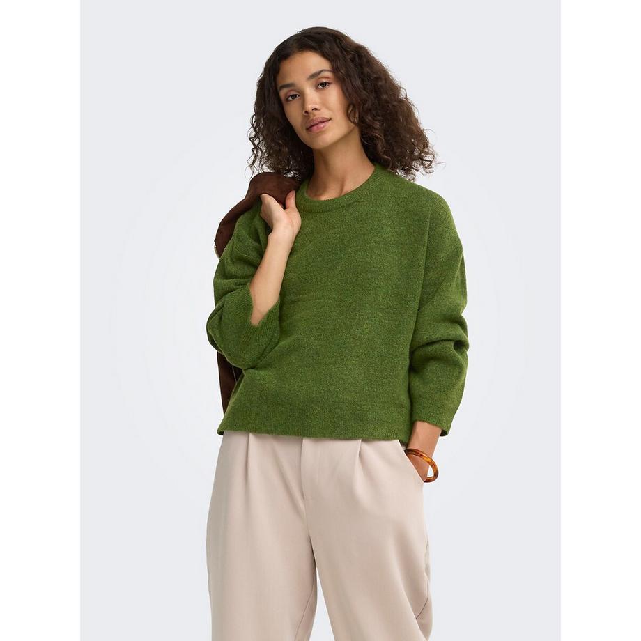 Pull col rond manches longues