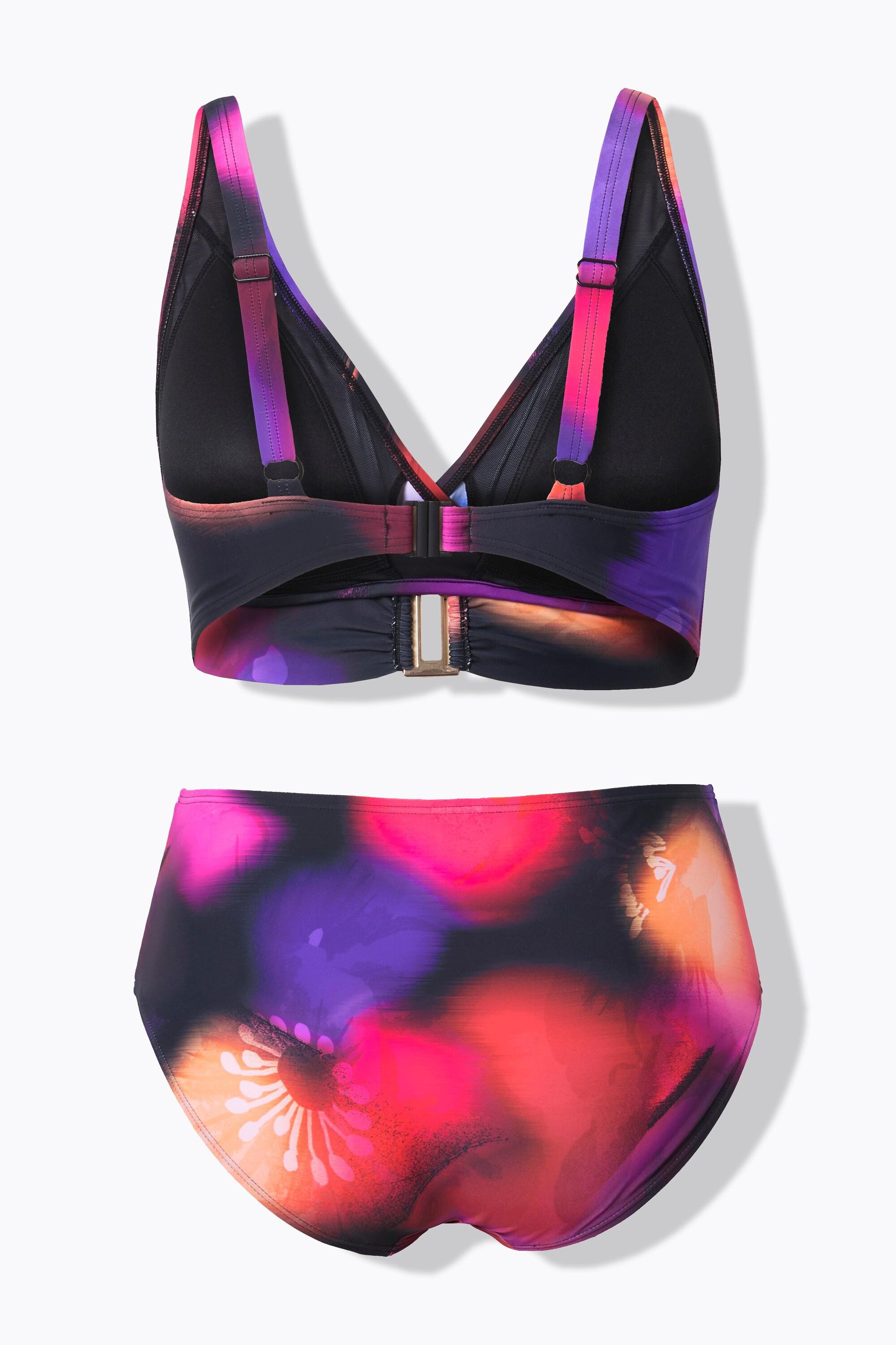 Ulla Popken Bikini con fibbie decorative e coppe morbide  