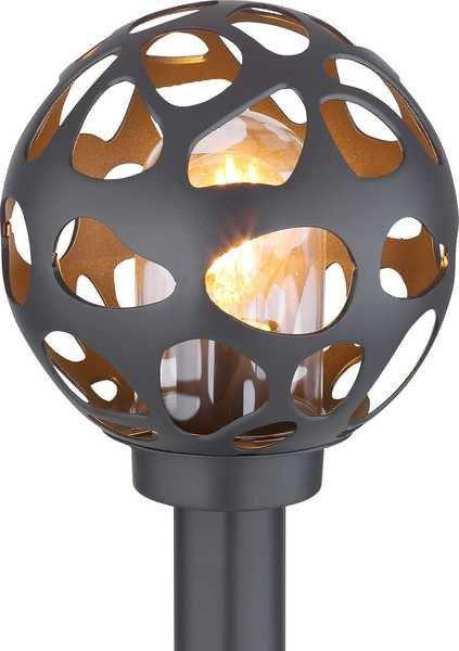 mutoni Lampada da esterno Hilario in acciaio inox antracite 1xE27 LED  