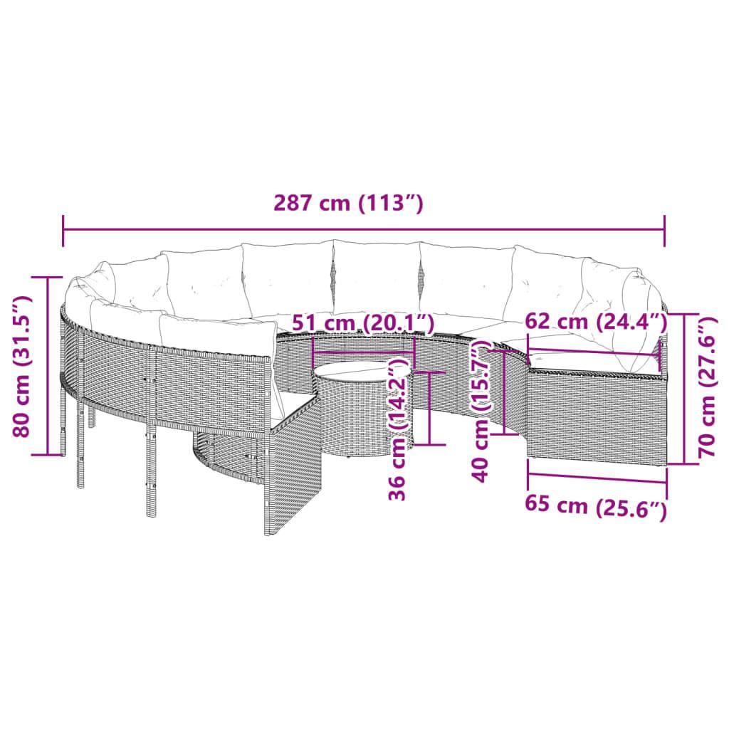 VidaXL Gartensofa poly-rattan  