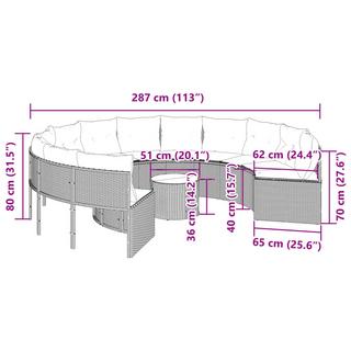 VidaXL Gartensofa poly-rattan  