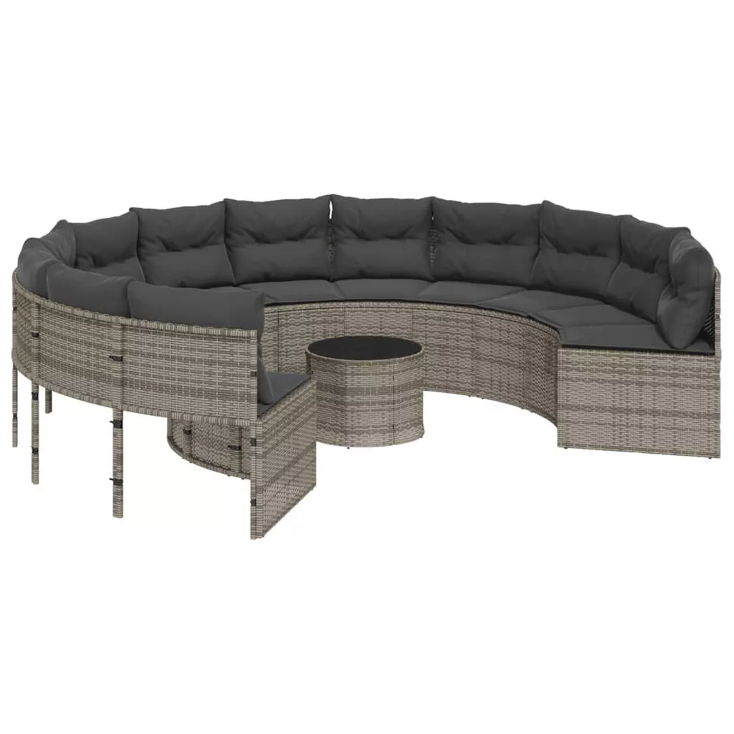 VidaXL - Canapé de jardin rotin synthétique, One Size, Gris