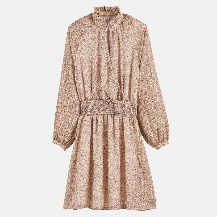 La Redoute Collections Robe courte imprimé floral manches longues à col victorien  