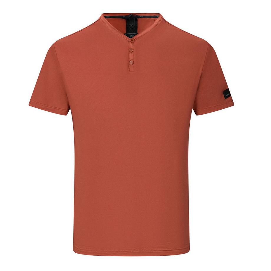 T-ShirtUni Col V Boutonné Dewi