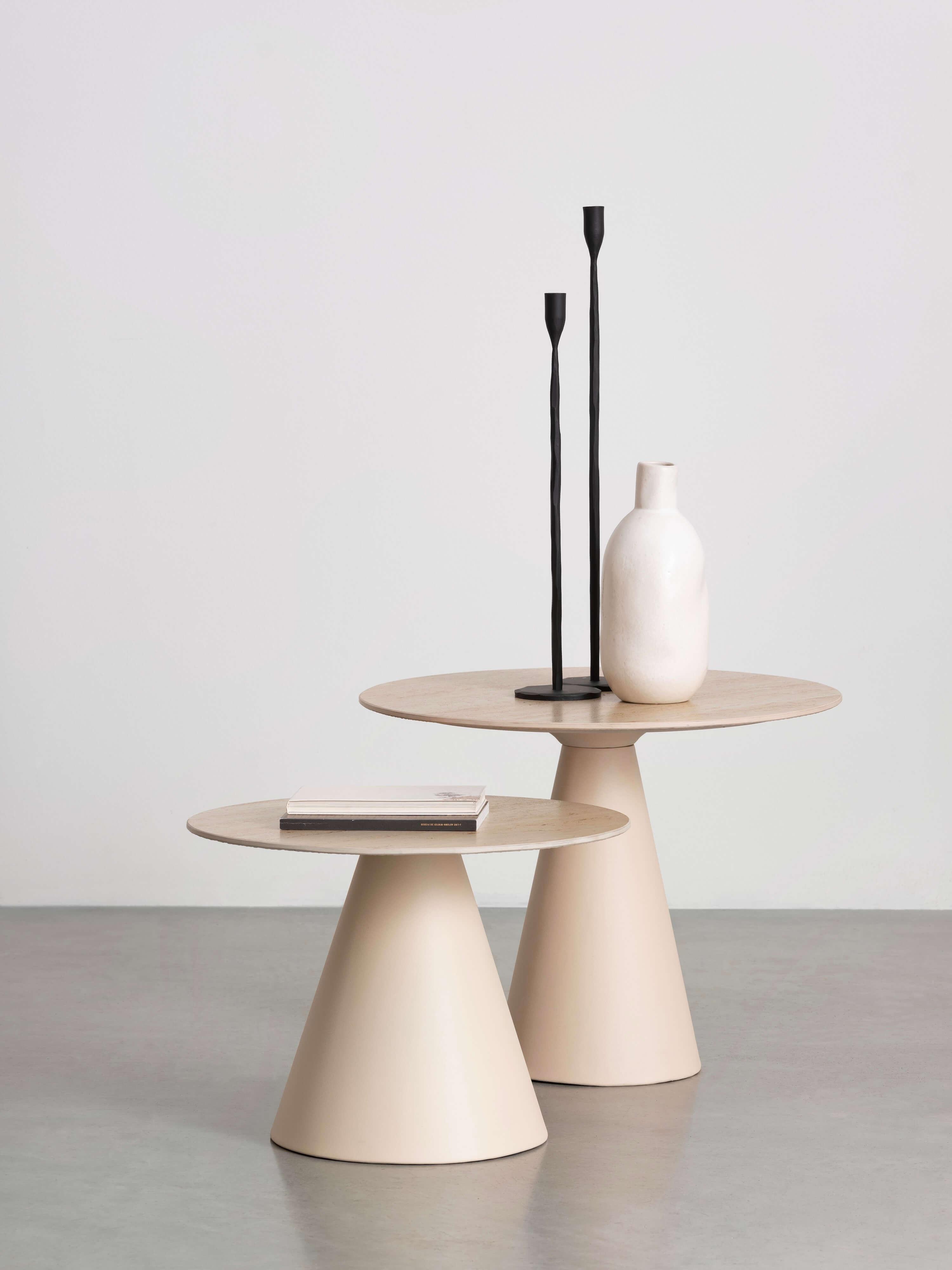 mutoni Tavolino Hardy rotondo alto (set di 2)  