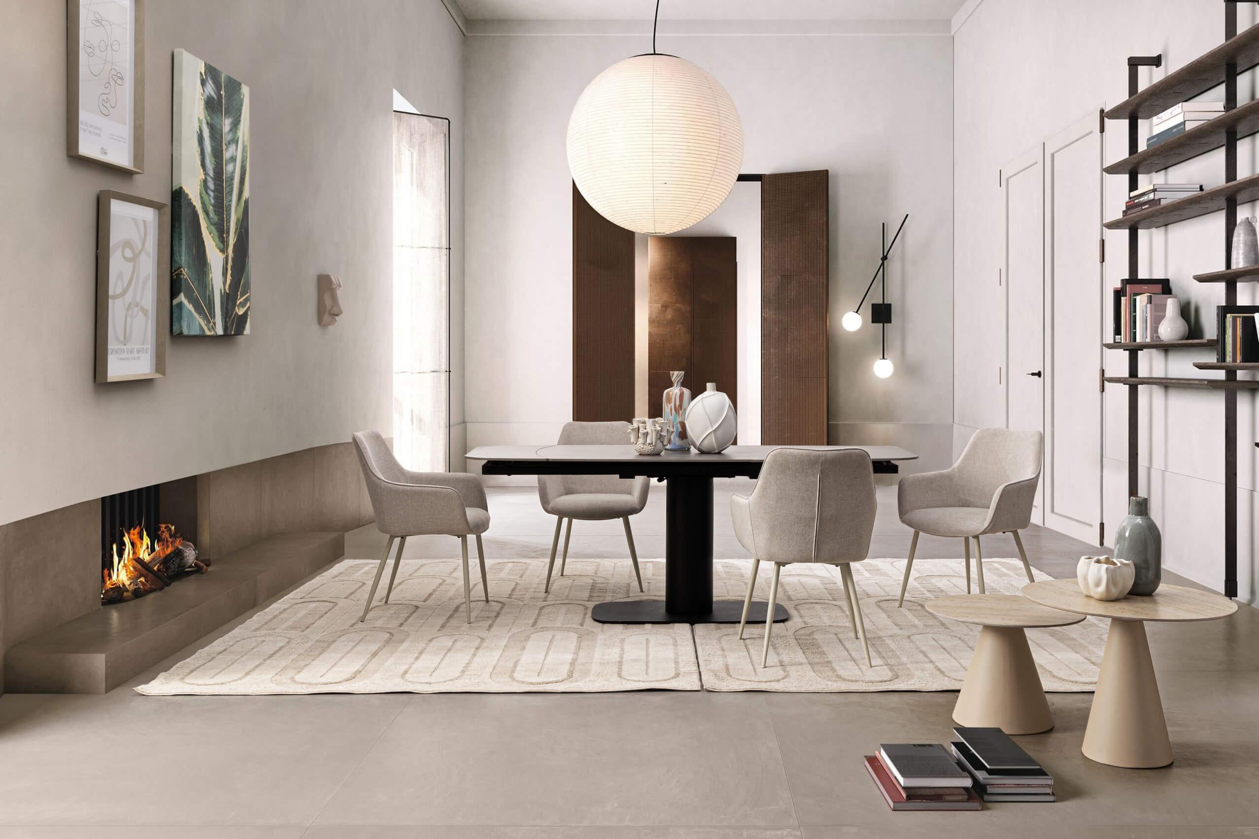 mutoni Tavolino Hardy rotondo alto (set di 2)  