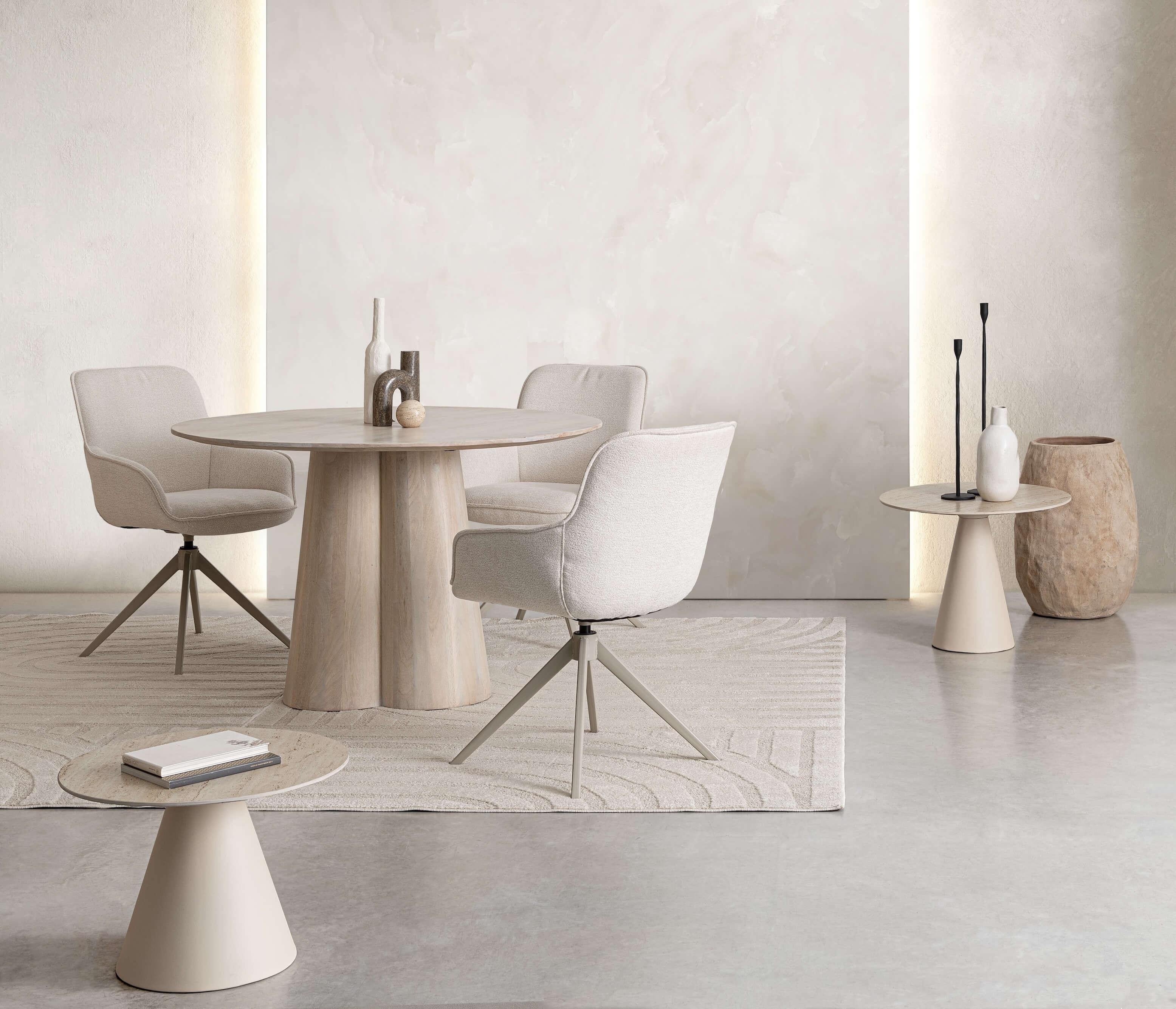 mutoni Tavolino Hardy rotondo alto (set di 2)  