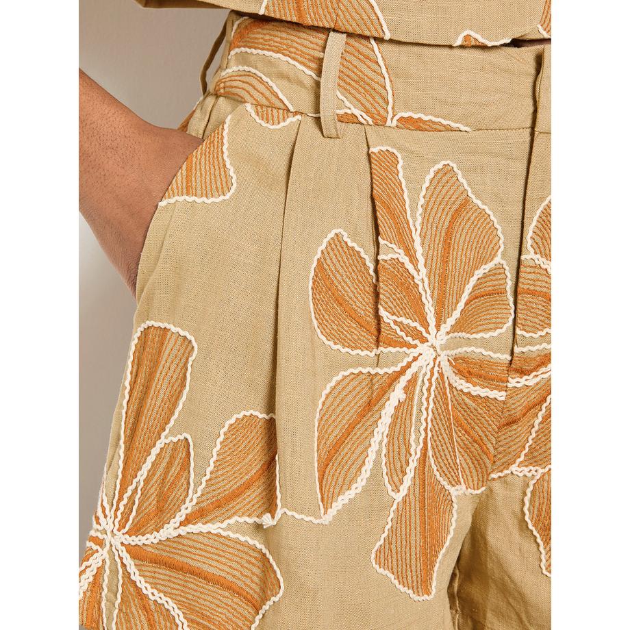 APRICOT Bestickte Shorts mit Blumenmuster  
