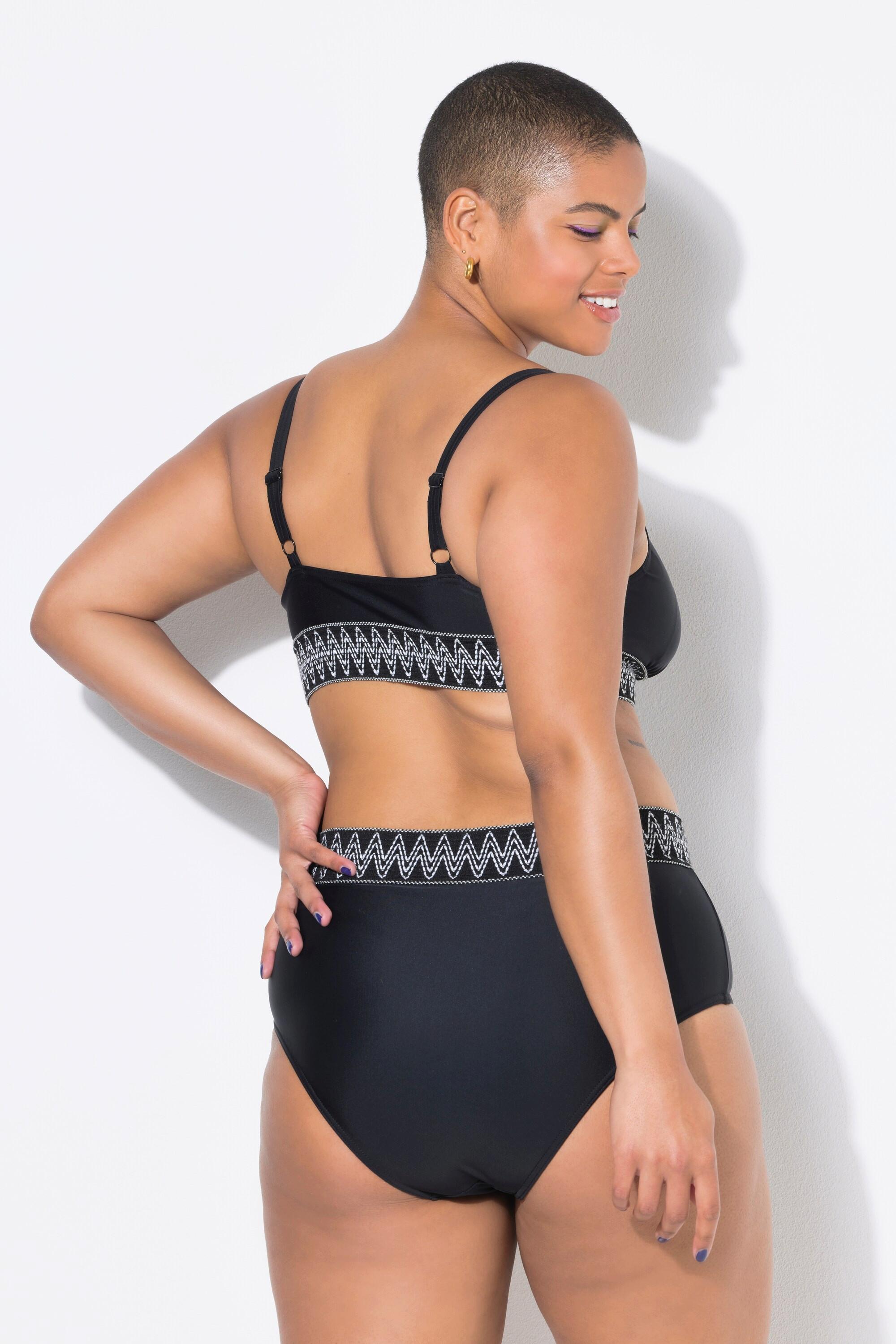 Studio Untold Bas de bikini taille haute gainant avec taille brodée  