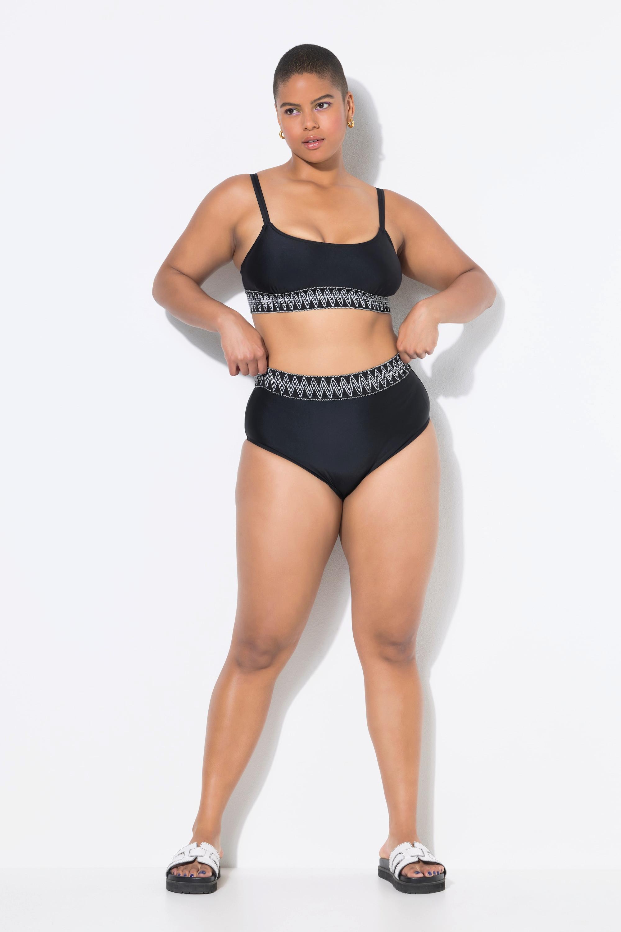 Studio Untold Bas de bikini taille haute gainant avec taille brodée  