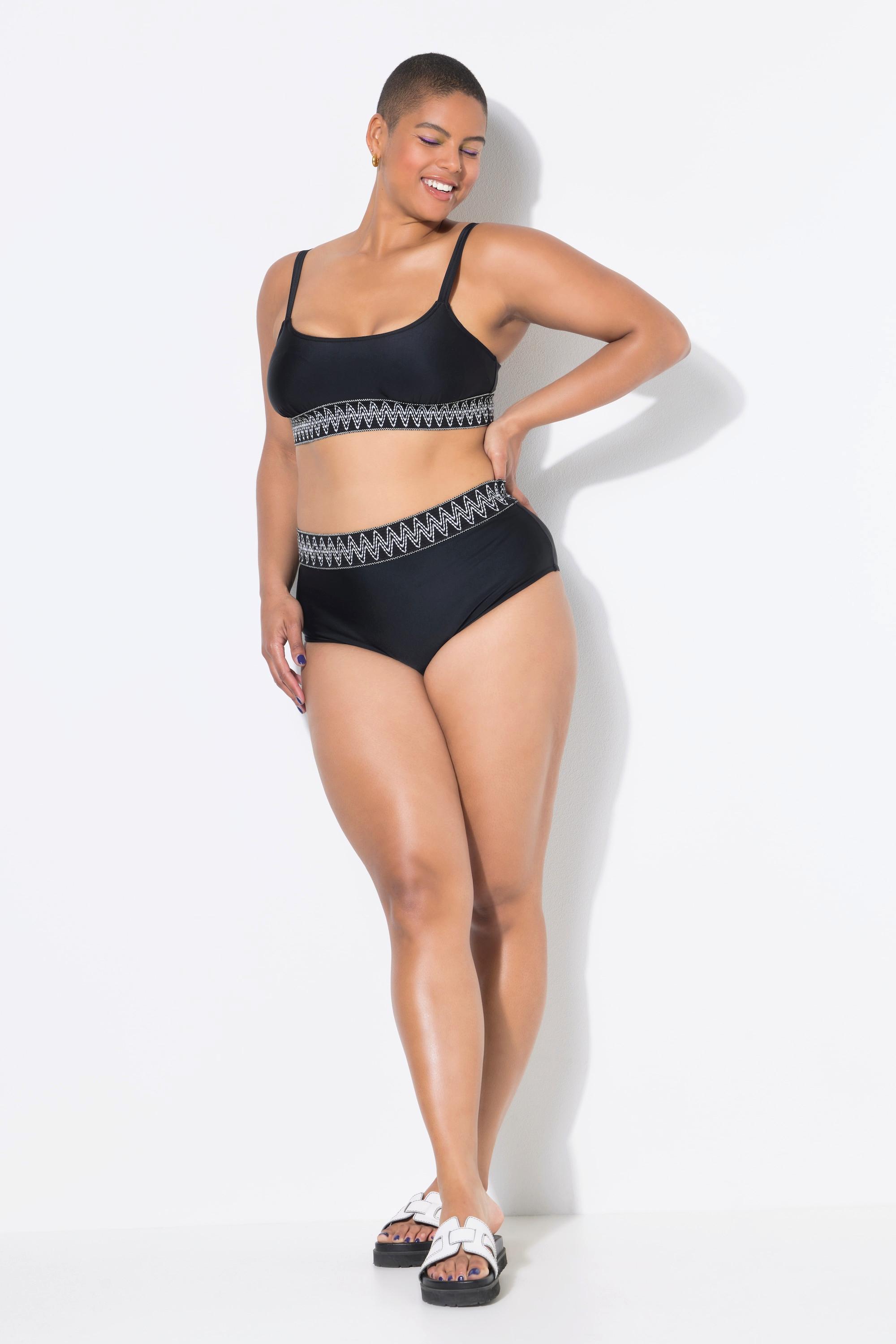 Studio Untold Bas de bikini taille haute gainant avec taille brodée  