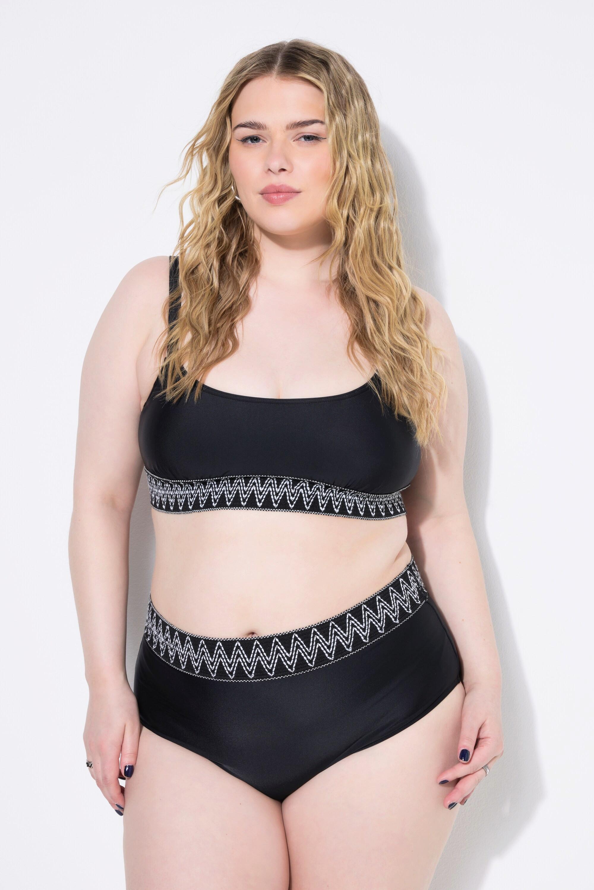 Studio Untold Bas de bikini taille haute gainant avec taille brodée  