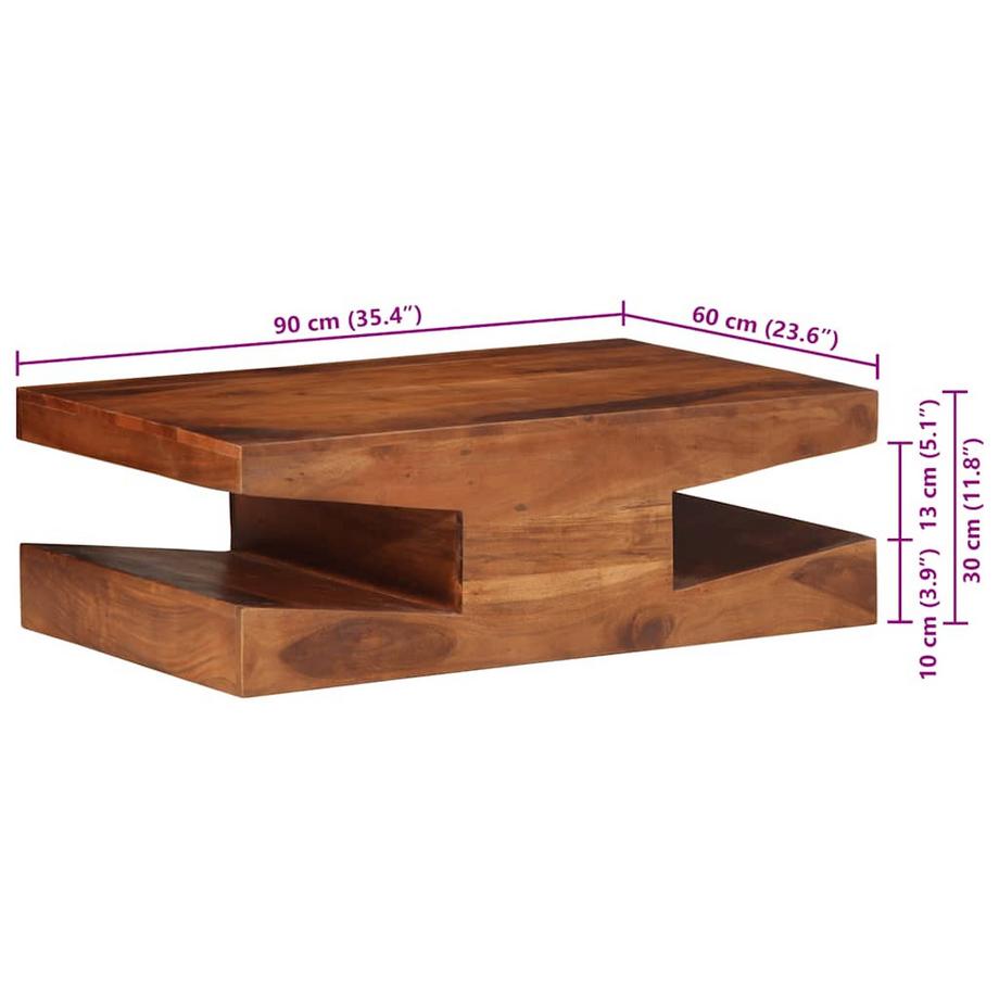 VidaXL Table basse bois d'acacia  