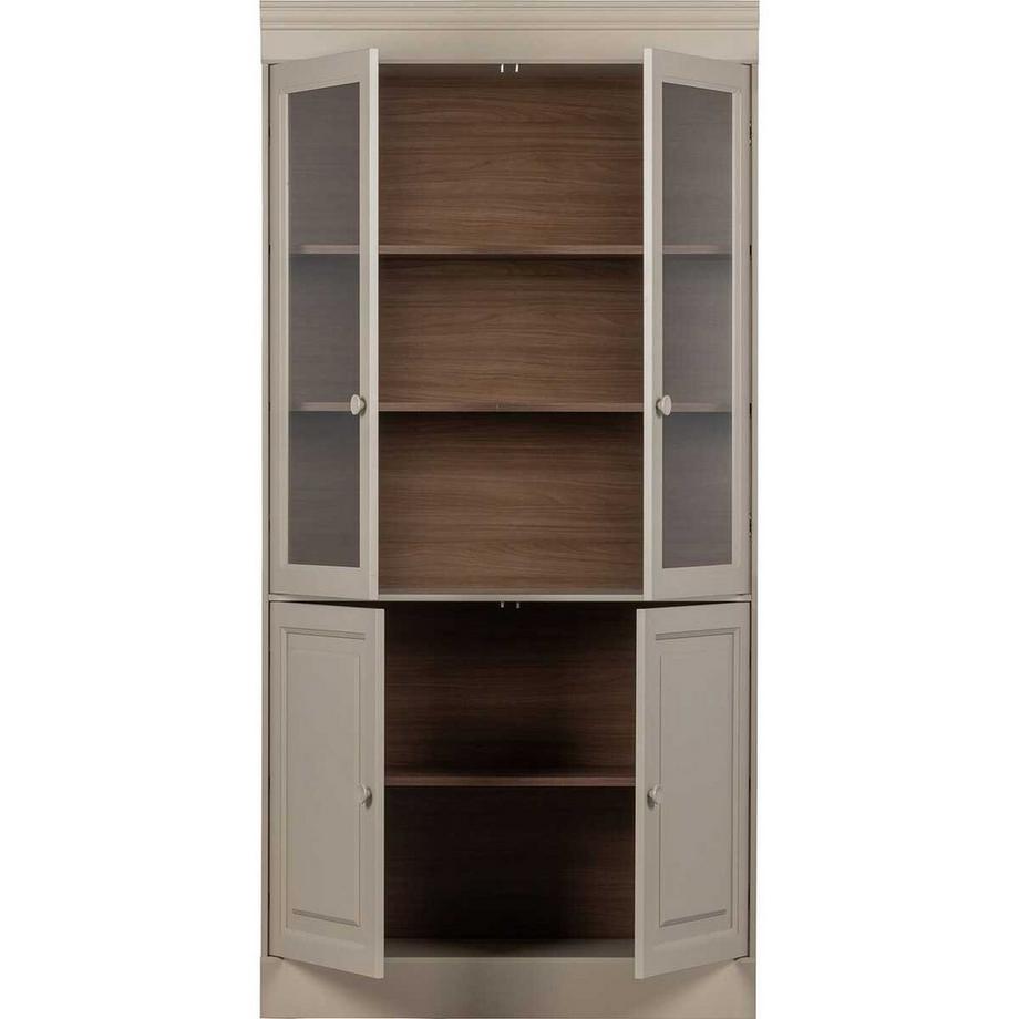 mutoni Armoire vitrine Chow pin gris dakar FSC 105x215  