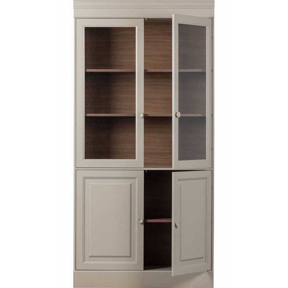 mutoni Armoire vitrine Chow pin gris dakar FSC 105x215  