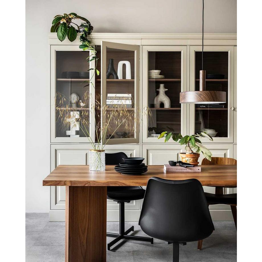 mutoni Armoire vitrine Chow pin gris dakar FSC 105x215  