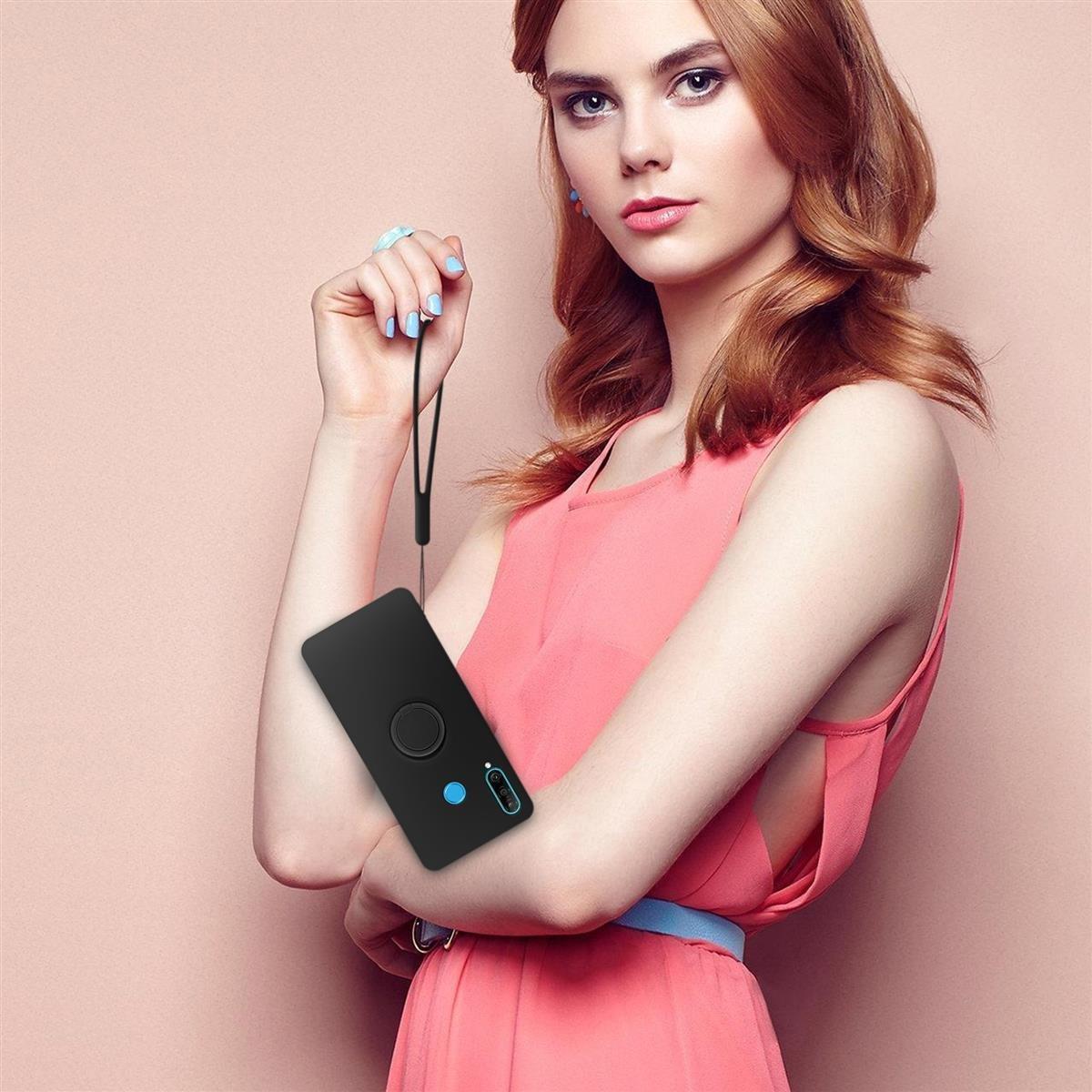 Cadorabo  Hülle für Huawei P30 LITE TPU Silikon mit Ring Liquid 