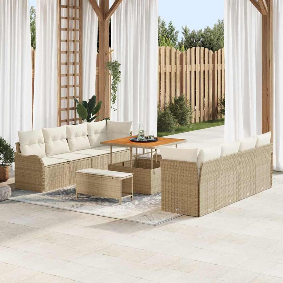 VidaXL Canapé de jardin poly rattan  