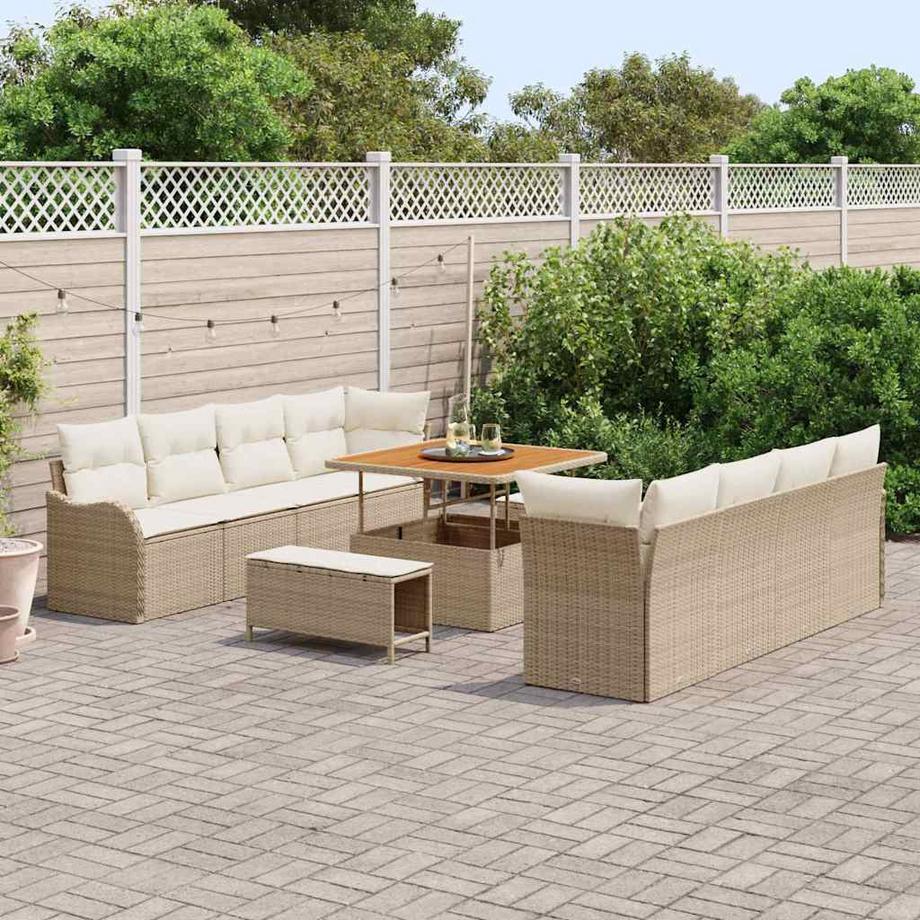 VidaXL Canapé de jardin poly rattan  