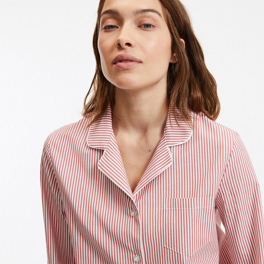 La Redoute Collections Camicia da Notte Popeline a Righe  