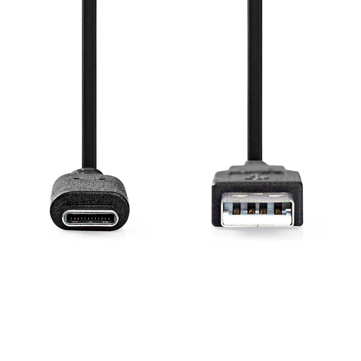 Nedis  Cavo USB | USB 3.2 Gen 2 | USB-A maschio | USB-C™ Maschio | 60W| 10 Gbps | Nichelato | 1,00 | Rotondo | PVC | Nero | Etichetta 