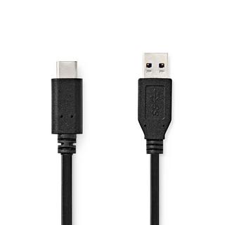 Nedis  Cavo USB | USB 3.2 Gen 2 | USB-A maschio | USB-C™ Maschio | 60W| 10 Gbps | Nichelato | 1,00 | Rotondo | PVC | Nero | Etichetta 