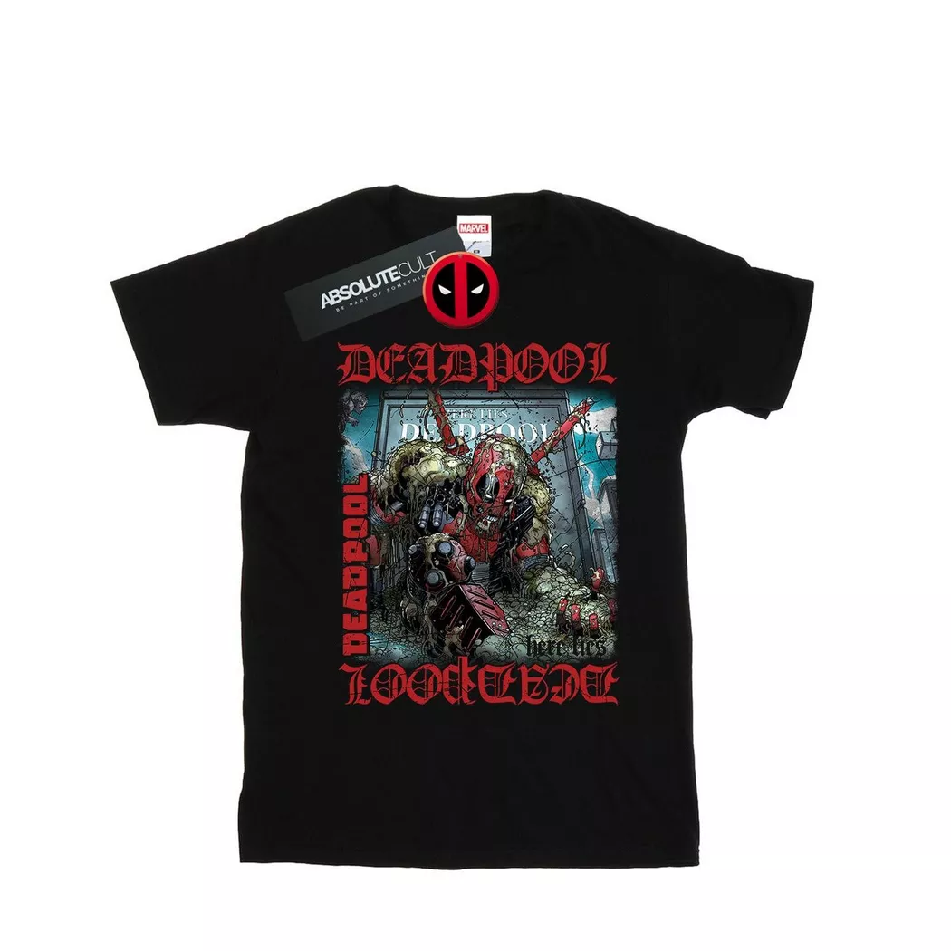 MARVEL - Here Lies Deadpool TShirt, für Damen, Schwarz, Größe S