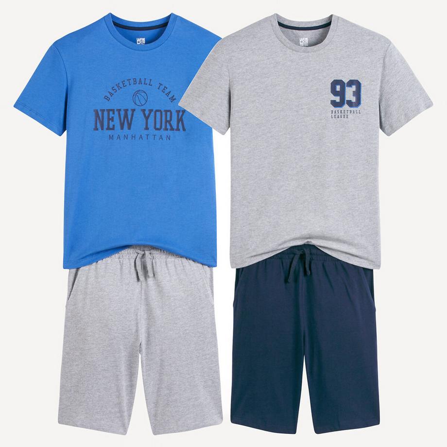 La Redoute Collections  2er-Pack Kurzpyjamas mit Basketball-Motiven 