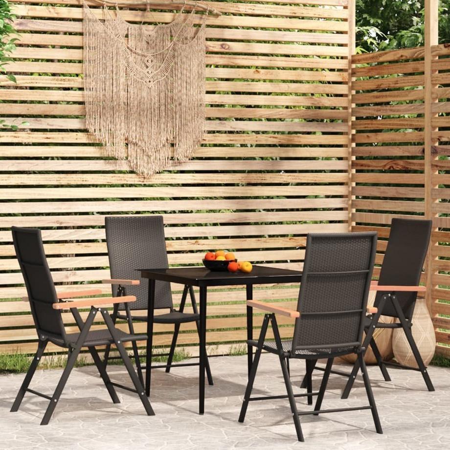 VidaXL set da pranzo da giardino Acciaio  
