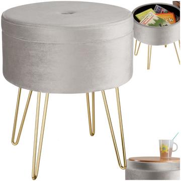 Sitzhocker mit Stauraum Ava rund 37,5 x 44,5 cm