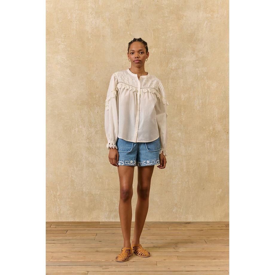 Bestickte Denim-Shorts VIRGIN