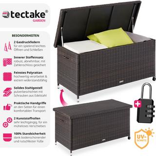 Tectake Box contenitore Kiruna con intreccio in plastica, 120x55x61,5cm, 270 L  