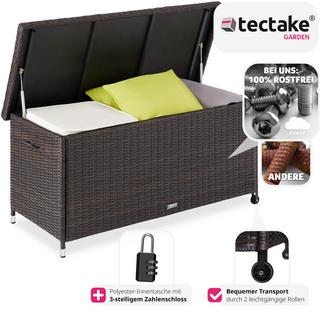 Tectake Box contenitore Kiruna con intreccio in plastica, 120x55x61,5cm, 270 L  