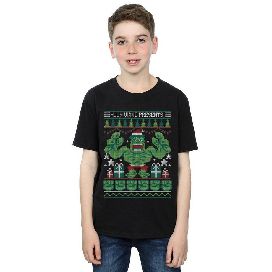 MARVEL  Tshirt HULK WANT PRESENTS 