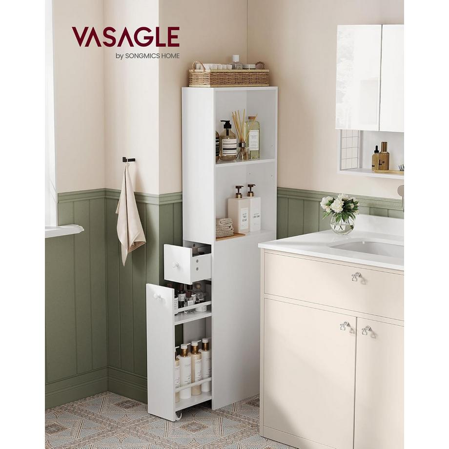 Songmics Armoire de salle de bain haute indépendante  