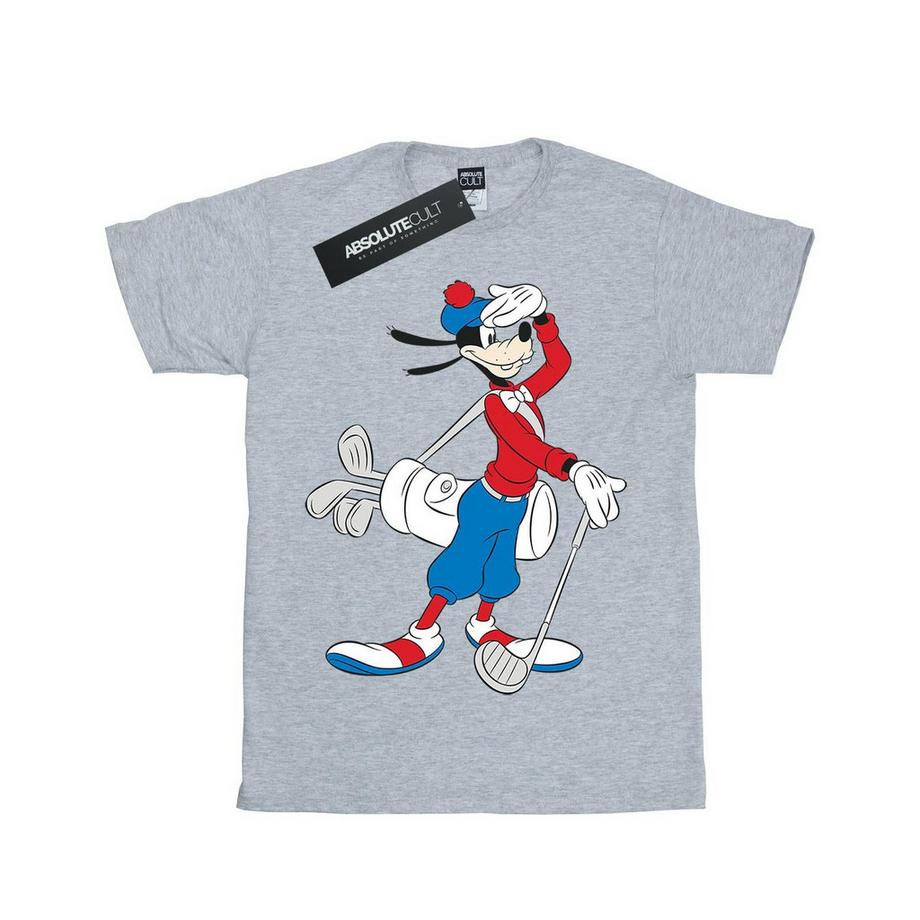 Disney Goofy Golf T-Shirt Stampata Maniche Corte  