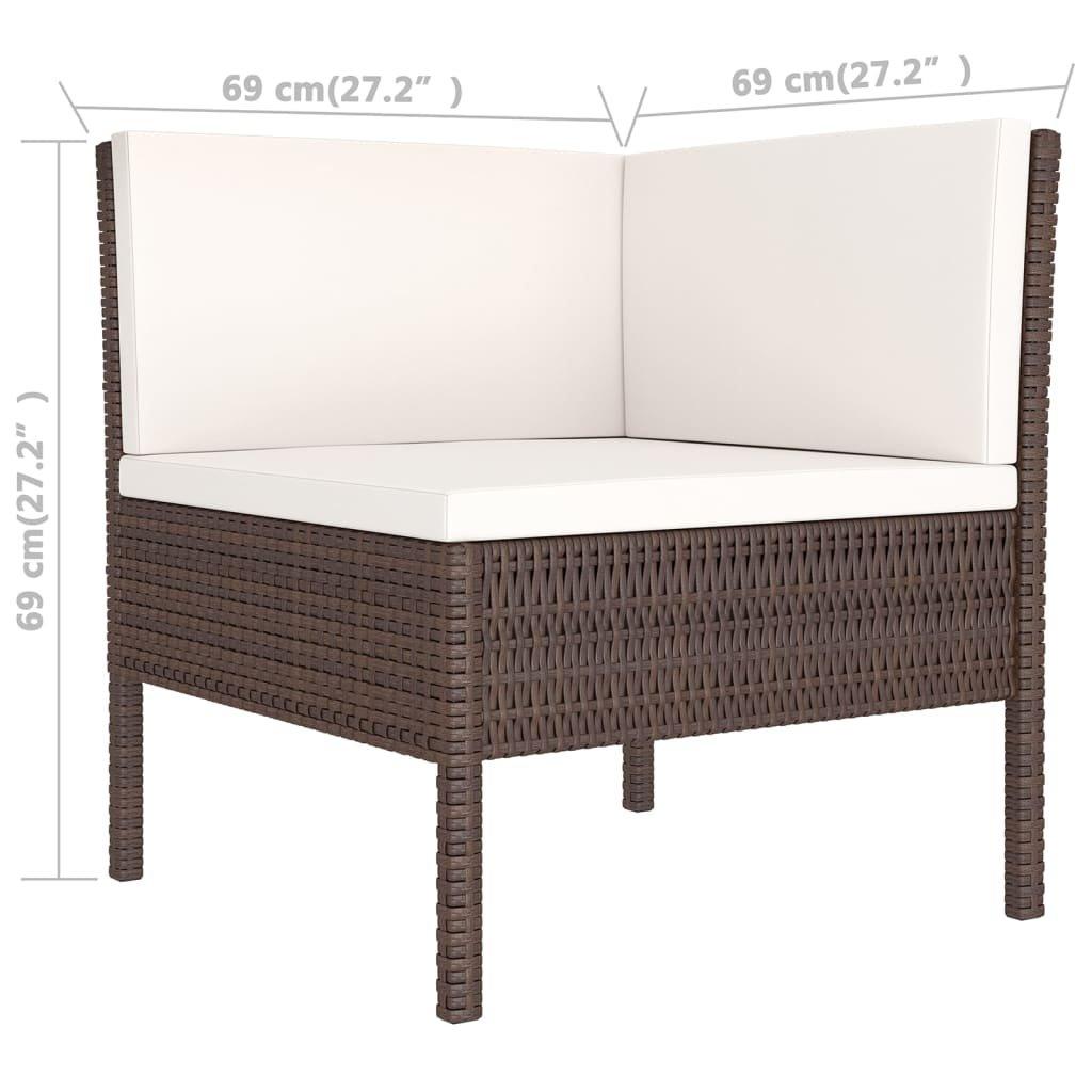 VidaXL Garten-sofagarnitur poly-rattan  