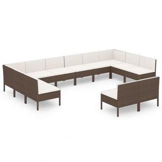 VidaXL Garten-sofagarnitur poly-rattan  